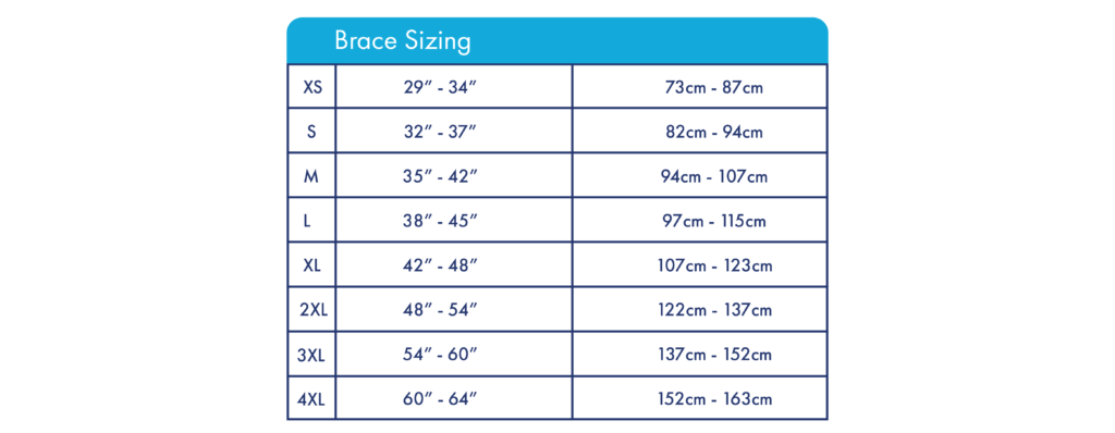 Sizing Table