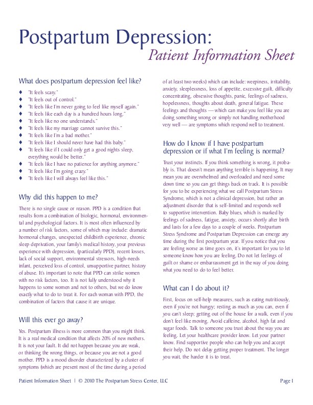 PPD patient information sheet